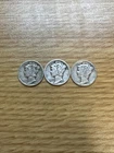 Lot Of 3 Mercury Dimes