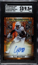2024 Bowman's Best U C.J. Baxter Elements Orange Refractor Auto #d 19/25 SGC 9.5