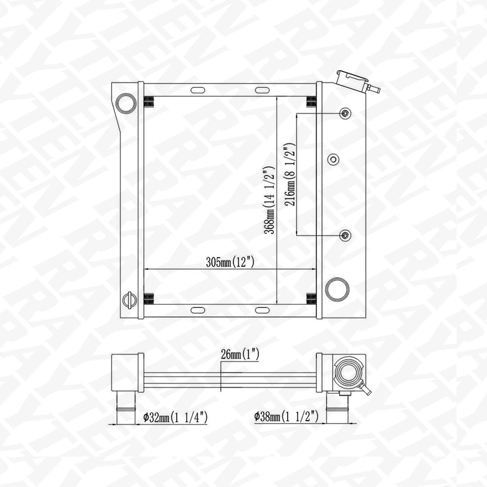 CU462 Radiator for Chevrolet Chevette 1976-1985 Pontiac T1000 1981-1987 Foto 2 de 4