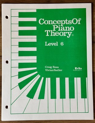 Used - Concepts of Piano Theory Level 6 by Craig Rees & Vivian Sadler