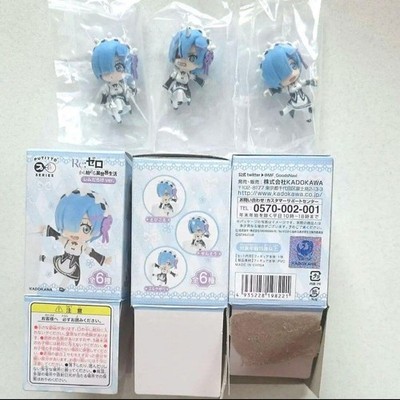 Kadokawa PUTITTO Rem darake ver 3pc Re Zero Figure Collection Display