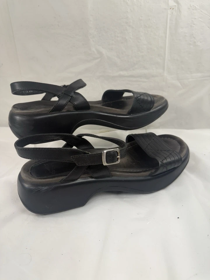 Dansko Sandals Ashley Black Leather Rubber Soles sz 41 10.5-11 - Image 4 of 4