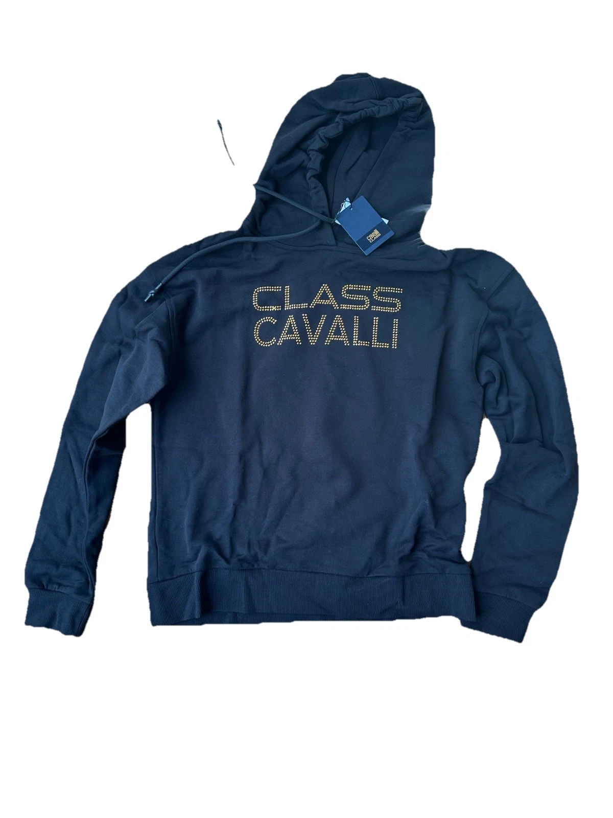 Cavalli Class Logo Hoodie PXT65L Womens Black Sweaters M