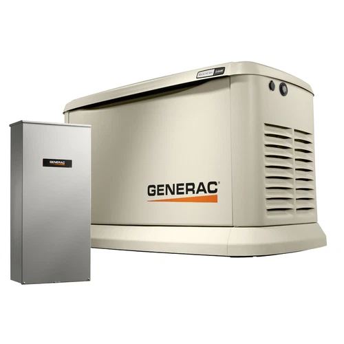 Generac Guardian Model 7210 24kW Air Cooled Standby Generators w/ ATS (4 Pack)