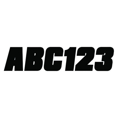 HARDLINE PRODUCTS GBLK500EC Number and Letter Combo Kit,Black,2 in.H 48FV74