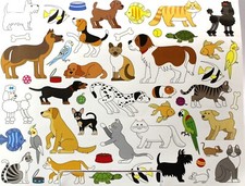 Melissa  Doug Sticker Themed Page - Pets Scrapbook Crafts School Reward 53 ct