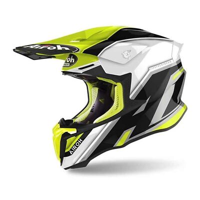 Airoh Twist 2.0 Cross Helmet Shaken Yellow Gloss Enduro Off Road, DD