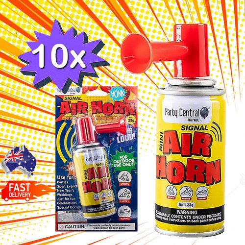 10X Air Horn Sporting Events Special Occasions Parties Fun Loud 23g Value Set - Picture 2 of 12