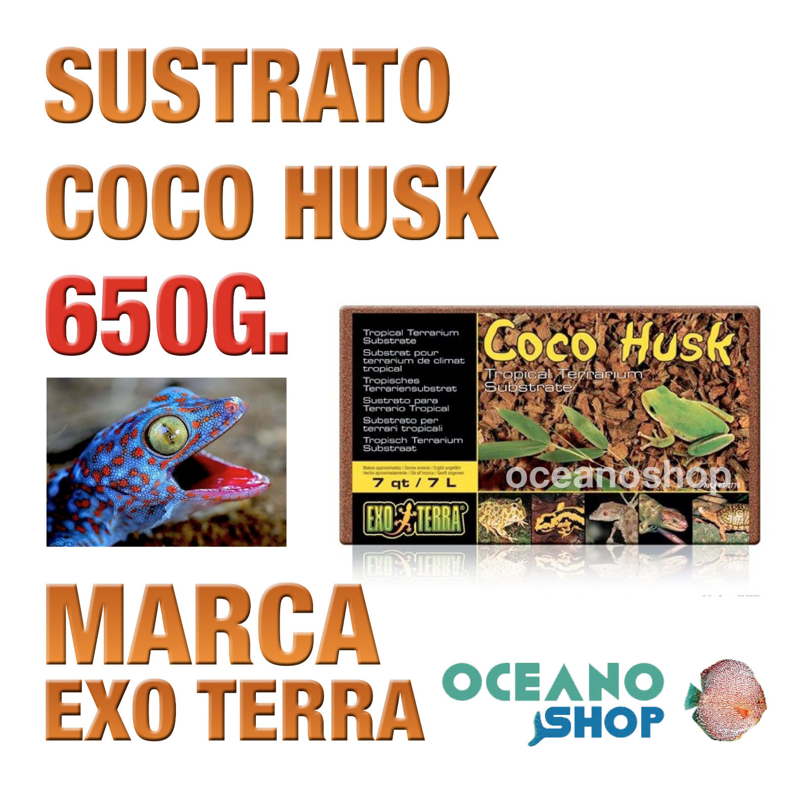 SUSTRATO TROPICAL COCO HUSK PARA ANFIBIOS Comprimido 650G Exo Terra Barato Ranas