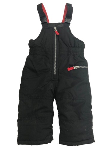 Carters Infant Boys Black & Gray Snowsuit Coat & Snow Bibs Set 12 Months - Picture 3 of 3
