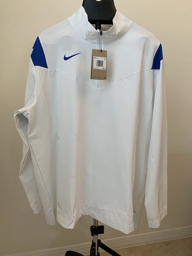 Mens XL Nike Track Jacket White Royal Blue CW3438-108 New W Tags Golf