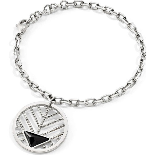 MORELLATO Bracciale Drops SCZ924 Donna In Acciaio E Cristalli, Con Charm Mano Di Fatima, Regolabile