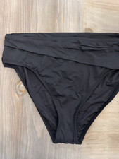 NWOT La Blanca Black Island Goddess Bikini Bottom sz 12