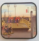 Japanese Plastic Coaster Set Ukiyoe Edo Era 6 Hangable Displayable — photo 3