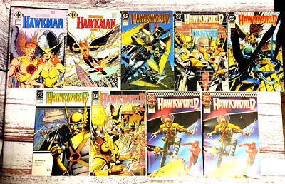HAWKMAN Official Index 1& 2 (1986)/Hawkworld Vol. 2: #'s 1.2,3,6 & 7. (2) Ann #1