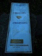 Vintage ARROW Men's Handkerchiefs Monogrammed Initial C Set of 3 NIB