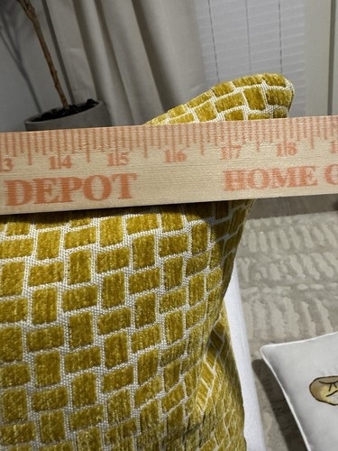 2 Decorative Throw Pillows 18X18 Modern Unique 1 Feather Down White Yellow Bee - Picture 12 of 13