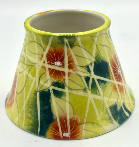 Yankee Candle Small Shade Topper Plate Tropical Flowers Island Mango Jar New - Picture 12 of 23