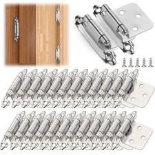1/2" Overlay Kitchen Cabinet Hinges Satin Brushed Nickel Flush Mount with Screws