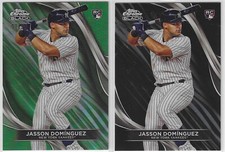 Jasson Dominguez  2024 Topps Chrome Black Base & Green Refractor  51/99   #19