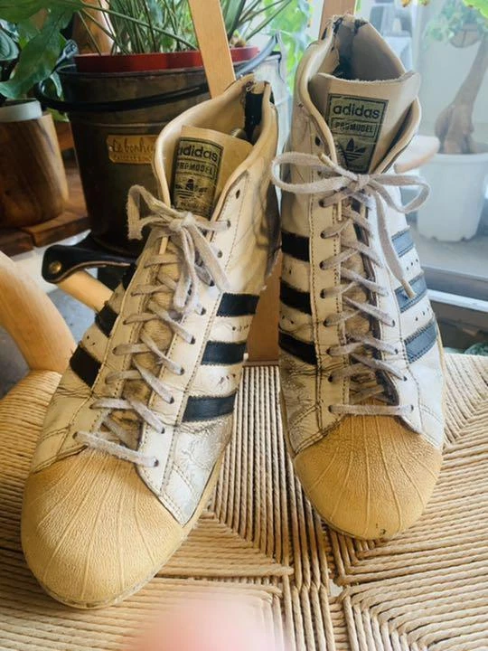 Vintage Adidas Pro Model Color White x Black Made in France without box Men