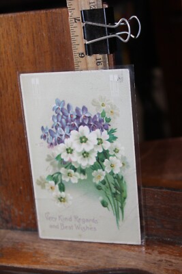 Antique Postcard Free US Shipping Very Kind Wishes Best Regards