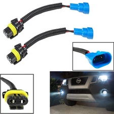 2x 9005 Headlight Fog Lamp DRL Extension Wiring Harness Sockets Adapters Light
