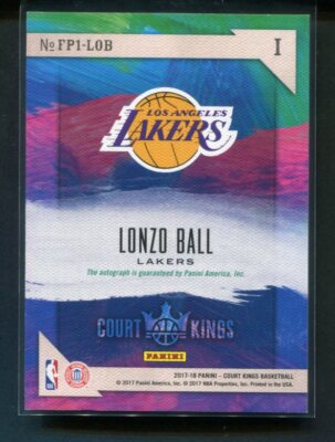 2017-18 Panini Court Kings LONZO BALL Rookie RC Fresh Paint