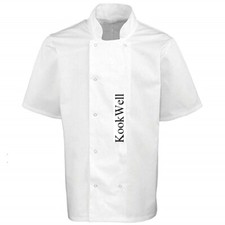 Chef Jacket Short Sleeve Unisex Chefs Jacket Black Chefwear Excellent Quality.
