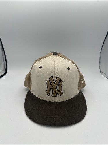 New Era 59 Fifty New York Yankees Brown (3-Tone) Fitted Cap. Sz 7 1/2