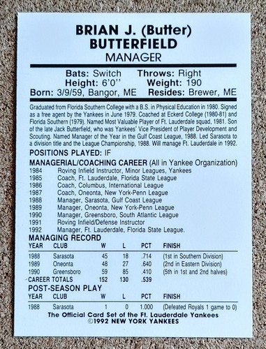 1992 Ft. Lauderdale Yankees Team Set ~ Carl Everett ~ Brien Taylor ~K. Hernandez - Picture 9 of 11