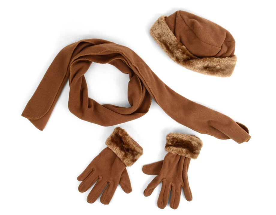 Women Winter Hat Scarf & Gloves 3-Pc Set Faux Fur Trim  display picture 3