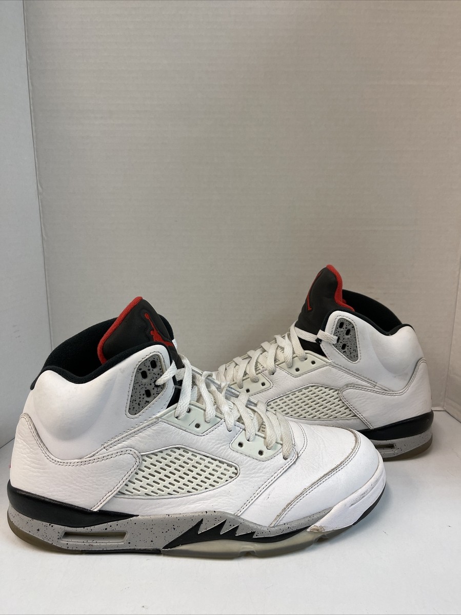 Jordan 5 Retro White Cement 2017 Size 11.5 Used 136027-104 | eBay