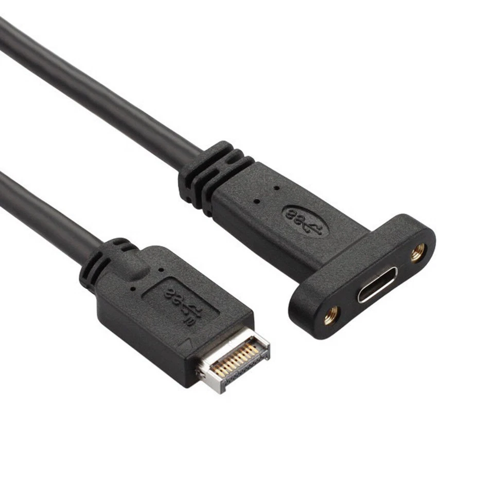 USB 3.1 Front Panel Header ASUS Z270 z370 to USB-C Type-C Female Extension Cable - Image 2 of 4