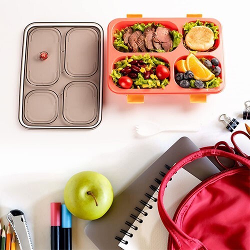 Toolzia Bento Box for Kids and Adults,Dishwasher Safe, Leak-proof (Rose Red)