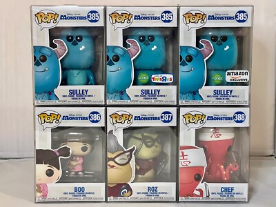 Funko Pop! Monsters 385 386 387 388 Sulley Flocked TRU
