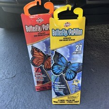 2 Monarch Butterfly Kite  X-Kites Nylon 27", Line, QuikClip  SkyTails NEW