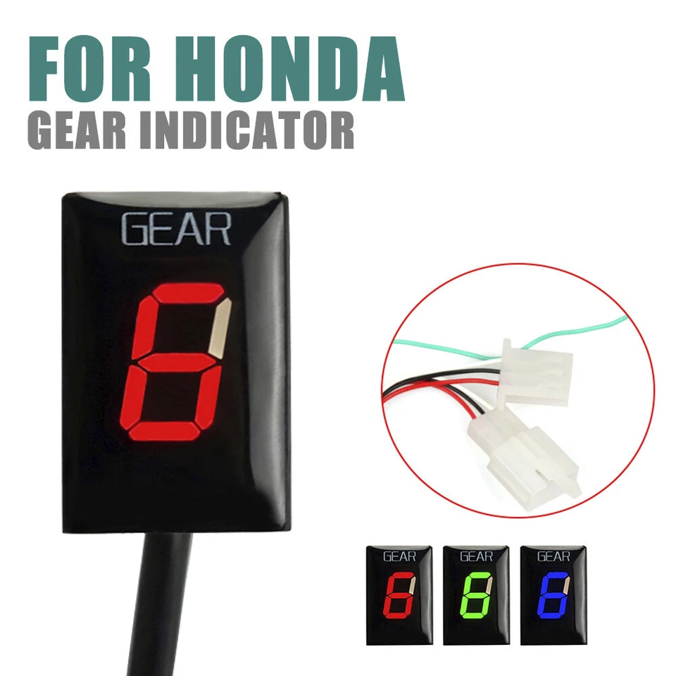 Indicador de engranaje LED rojo para motocicletas antiguo EFI Honda CBR954RR CBR600F4i CB900F Foto 3 de 4
