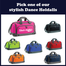 Personalised Dance Holdall Bag Girls Ballet Children's Glitter Kit Kids School
