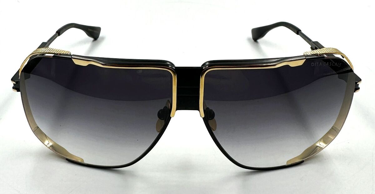 DITA CASCAIS Black Ombre Lens Gold Trim DRX-2065 Sunglasses DITA CASCAIS Black Ombre Lens Gold Trim DRX-2065 Sunglasses