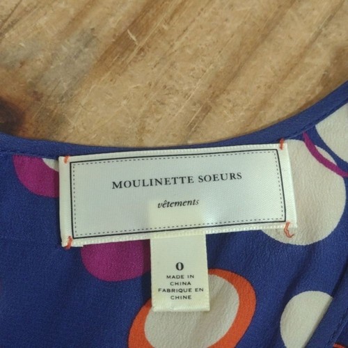 Moulinette Soeurs for Anthropologie Silk Sleeveless Polka Dot Lace Hem Dress 0 - Picture 5 of 11