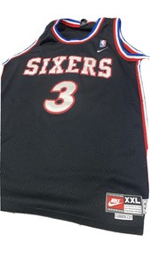 black sixers jersey