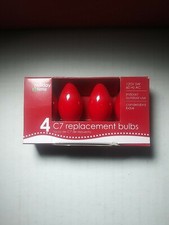 Holiday Time 4 Count C7 Replacement Red Bulbs Ceramic Price for 3 packs 