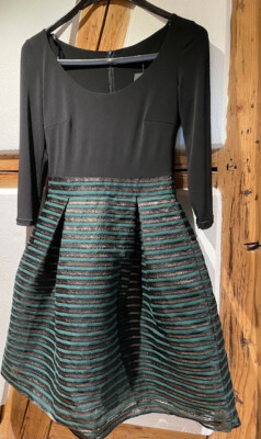 Swing Cocktailkleid Tanne/grün Lurex Gr. 34 Neu mit Etikett