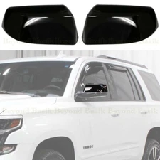 2015-2020 Chevy Tahoe Suburban Yukon GLOSS BLACK Mirror COVERS W/O Side Cameras