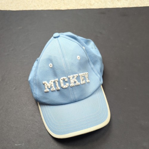 Walt Disney World Mickey Bling Hat One Size Adjustable Baby Blue Embroidered - Picture 14 of 14