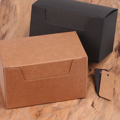 GESCHENKBOXEN kleine natürliche ÖKOK KRAFT Weihnachtsgefallen Schokoladenbox | KOSTENLOSE Etiketten