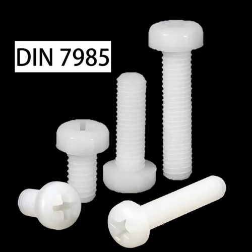 M2-M8 DIN7985 Nylon-Kunststoff Linsenschrauben Linsenkopfschrauben Kreuzschlitz 