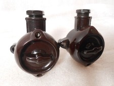 Bakelit Schalter Lichtschalter Drehschalter Aufputz schwarz Steckdose SK alt