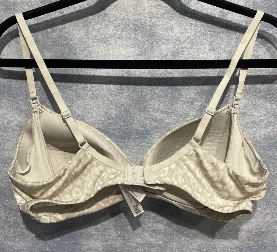 Sujetador de enfermería inalámbrico Gilligan & O'Malley 36B beige estampado animal copa moldeada Foto 2 de 4